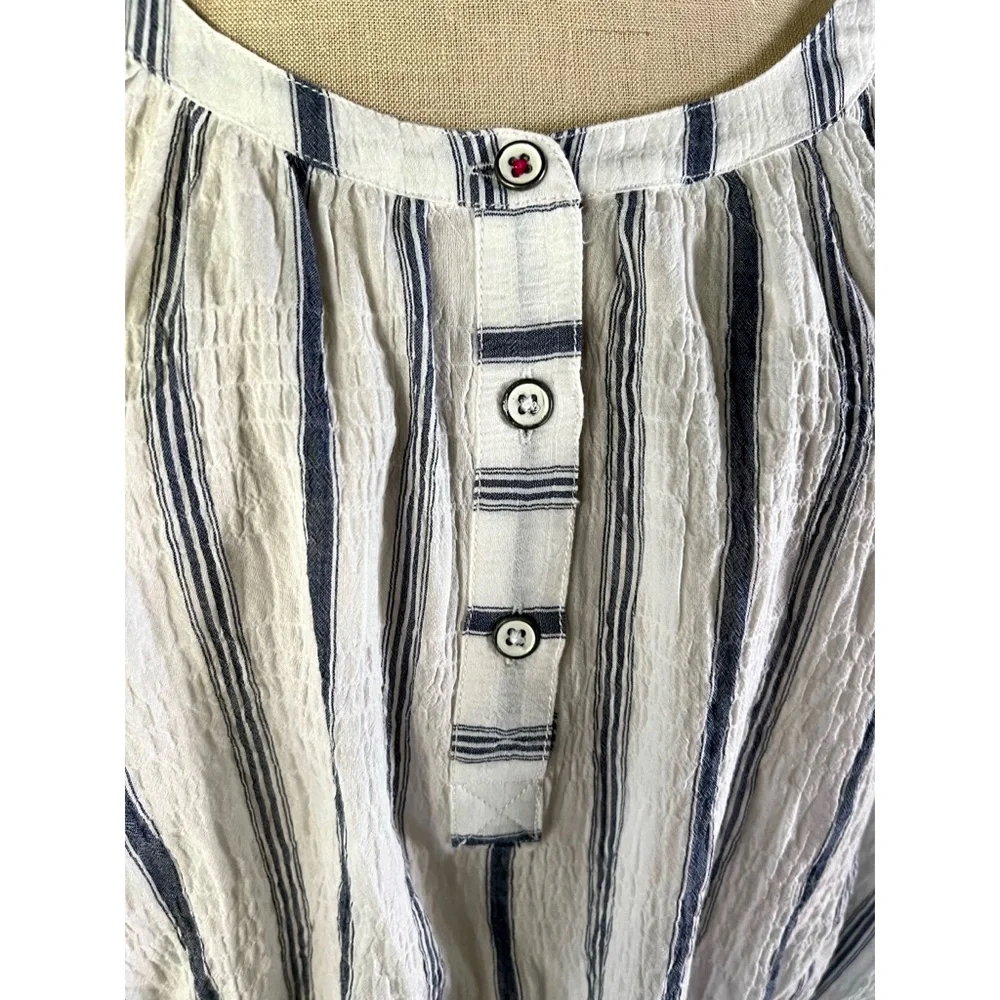 Anthropologie Puff Sleeve Crop Blouse Top L